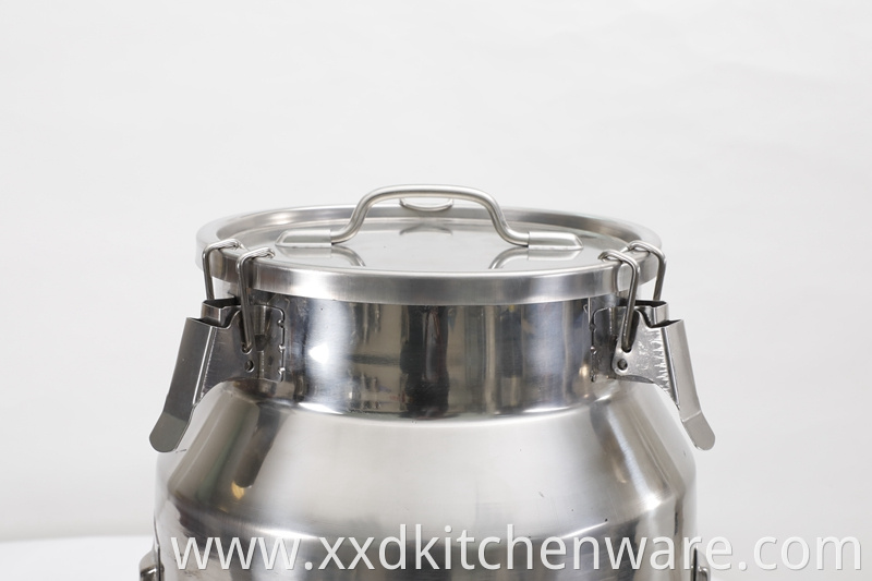 Stainless Steel Milk Bucket With Lid 3